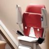 Folded Red Stannah Stairlift