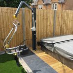 Hot Tub Hoist with Body Support System