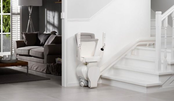 Otolift Curved Stairlift Seat Folded