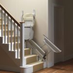 Stannah 600 stairlift hinged rail folding down