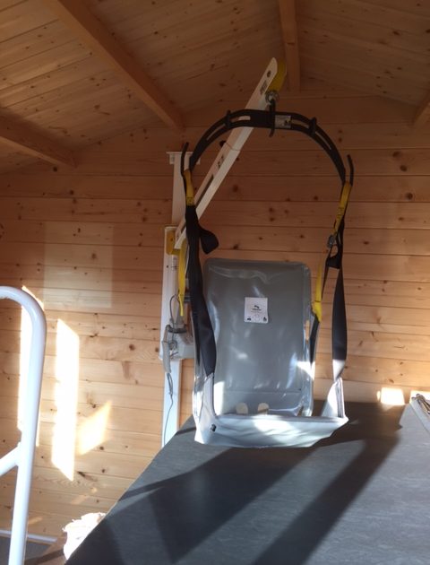 Wall Lift Spa access hoist with seat sling