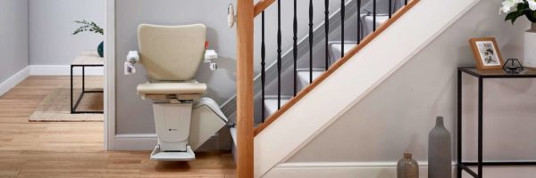 Handicare 1100 Straight Stairlifts on Stair
