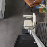 Handicare 1100 Straight Stairlifts Viewed from upstairs
